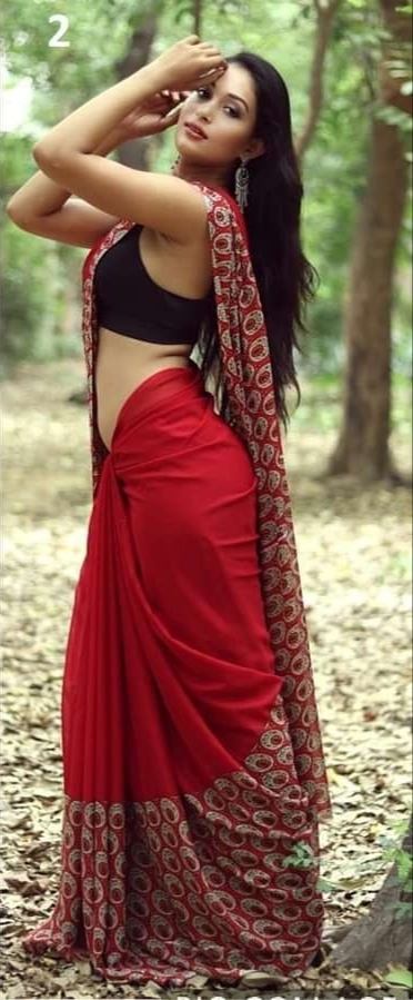 Red saree pose indian girl by tigerface45778 on DeviantArt